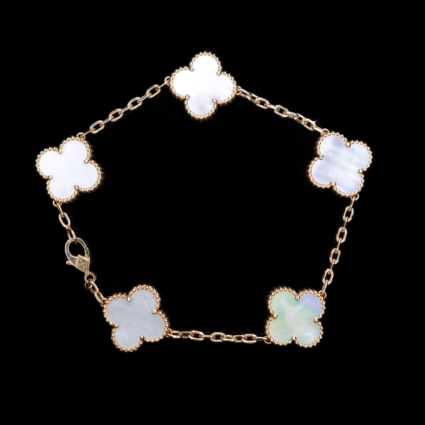 PULSERA TREBOL BLANCO